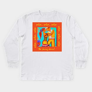 Man and Woman Dancing Salsa Kids Long Sleeve T-Shirt